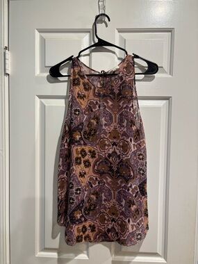 Wilfred Aritzia silk sleeveless top blouse parsley sz S brown